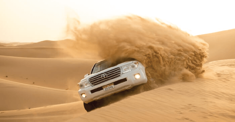 land cruiser in desert