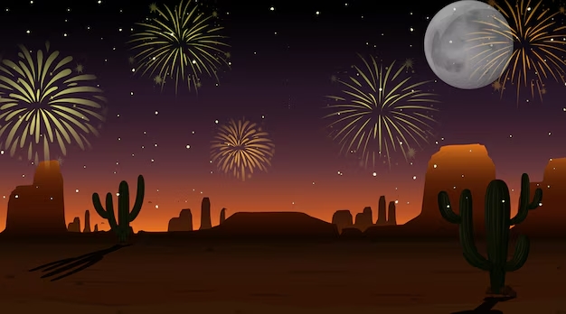 How does a New Year party feel on a desert safari?